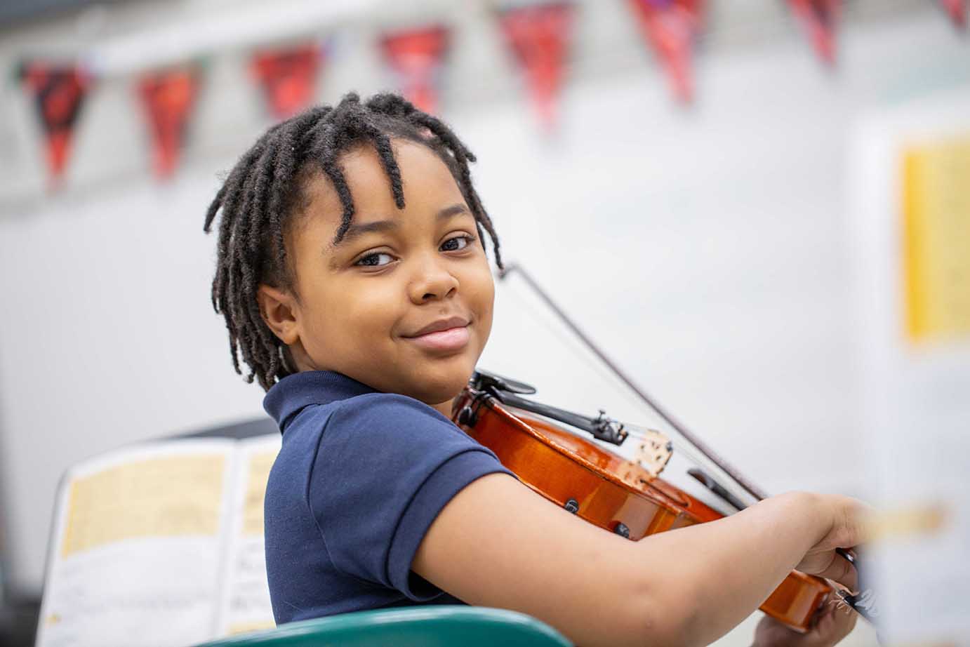  Girl playing violin